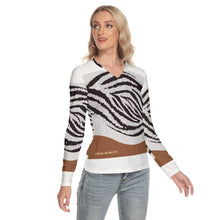 Load image into Gallery viewer, All-Over Print Women's V-Neck Long Sleeves T-Shirt
