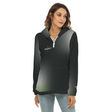 Load image into Gallery viewer, All-Over Print Women's Borg Fleece Hoodie With Half Zip
