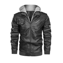Load image into Gallery viewer, Men's Zip Leather Jacket |DTF

