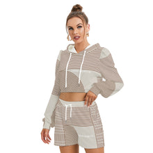 Load image into Gallery viewer, All-Over Print Women's Mirco Fleece Hoodie And Shorts Set
