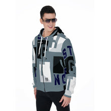 Load image into Gallery viewer, All-Over Print Zip Up Hoodie With Pocket
