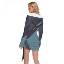 Load image into Gallery viewer, All-Over Print Women's One-shoulder Dress With Waist Shirring
