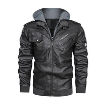 Load image into Gallery viewer, Men's Zip Leather Jacket |DTF
