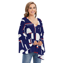 Load image into Gallery viewer, All-Over Print Women's V-neck Blouse With Flared Sleeves
