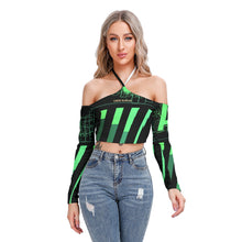 Load image into Gallery viewer, All-Over Print Women's Halter Lace-up Top

