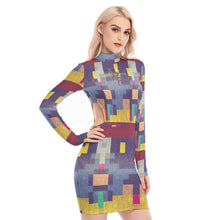 Load image into Gallery viewer, All-Over Print Women's Waist Hollow Hip Dress
