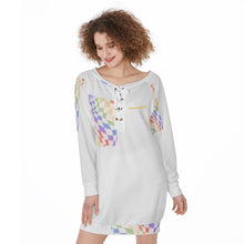 Load image into Gallery viewer, All-Over Print Women's Lace-Up Sweatshirt
