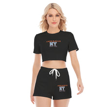Load image into Gallery viewer, All-Over Print Women's O-neck T-shirt Shorts Suit

