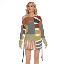 Load image into Gallery viewer, All-Over Print Women's One-shoulder Dress With Waist Shirring
