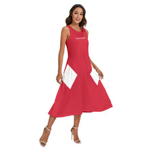 Load image into Gallery viewer, All-Over Print Women's Sleeveless Dress With Diagonal Pocket

