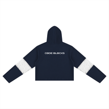 Load image into Gallery viewer, Women’s Cropped Lace-Panel Hoodie
