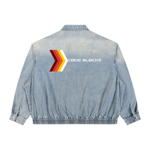 Load image into Gallery viewer, Unisex Vintage Wash Full-Zip Denim Jacket
