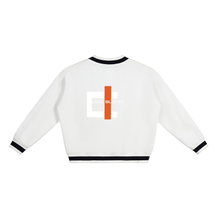 Load image into Gallery viewer, V-Neck Contrast Collar Boxy Sweatshirt
