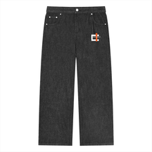 Load image into Gallery viewer, Unisex Vintage Wash Straight Leg Jeans
