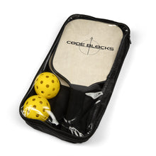 Load image into Gallery viewer, Pickleball Paddle Set – 'Code Blocks' Logo Kit (2 Paddles + 2 Balls)
