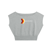 Load image into Gallery viewer, Women’s Boatneck Raw Edge Crop T-Shirt
