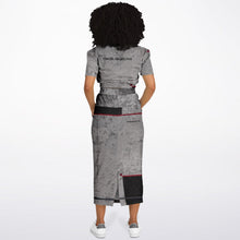 Load image into Gallery viewer, Fashion Cropped Short Sleeve Sweatshirt and Long Pocket Skirt Set – AOP
