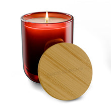 Load image into Gallery viewer, Scented Soy Candle — 14oz Engraved “CODE BLOCKS” Candle (Warm Amber)
