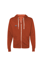 Load image into Gallery viewer, Heathered French Terry Full-Zip Hooded Sweatshirt

