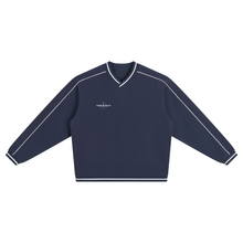Load image into Gallery viewer, Unisex Color Block V-Neck Sweatshirt
