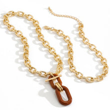 Load image into Gallery viewer, Geometric Chain Double Layer Necklace HEDTT5DEYE
