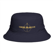 Load image into Gallery viewer, Code Blocks Embroidered Bucket Hat — Retro Tech Logo Streetwear
