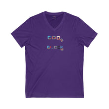 Load image into Gallery viewer, Unisex Jersey Short Sleeve V-Neck Tee
