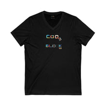 Load image into Gallery viewer, Unisex Jersey Short Sleeve V-Neck Tee

