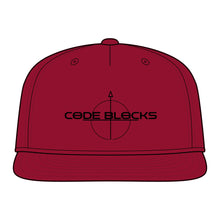 Load image into Gallery viewer, Code Blocks Snapback Cap — Retro Target Logo Hat for Coders &amp; Gamers
