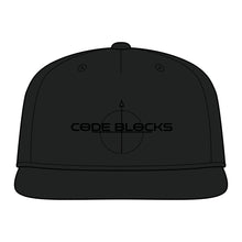 Load image into Gallery viewer, Code Blocks Snapback Cap — Retro Target Logo Hat for Coders &amp; Gamers
