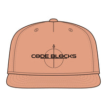 Load image into Gallery viewer, Code Blocks Snapback Cap — Retro Target Logo Hat for Coders &amp; Gamers

