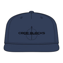 Load image into Gallery viewer, Code Blocks Snapback Cap — Retro Target Logo Hat for Coders &amp; Gamers
