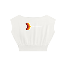 Load image into Gallery viewer, Women’s Boatneck Raw Edge Crop T-Shirt
