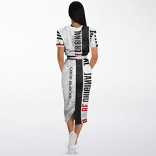 Load image into Gallery viewer, Athletic Cropped Short Sleeve Sweatshirt and Long Pocket Skirt Set – AOP
