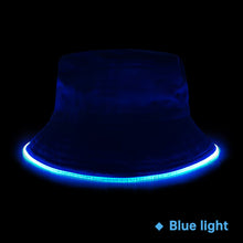 Load image into Gallery viewer, Outdoor Leisure Fishing Naked Sun Hat Tourism Sun Hat Led Light Fiber Luminous Bucket Hat
