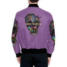 Load image into Gallery viewer, Men's All Over Print Quilted Bomber Jacket(Model H33)
