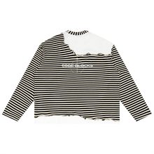 Load image into Gallery viewer, Unisex Striped Panel Boxy Long Sleeve T-Shirt
