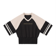 Load image into Gallery viewer, Women's Color Block Ruched T-Shirt
