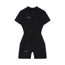 Load image into Gallery viewer, Women's Quarter-Zip Short Sleeve Romper
