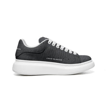 Load image into Gallery viewer, Unisex Non Slip Lace Up Faux Leather Sneakers
