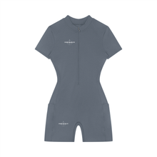 Load image into Gallery viewer, Women's Quarter-Zip Short Sleeve Romper
