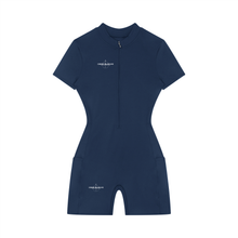 Load image into Gallery viewer, Women's Quarter-Zip Short Sleeve Romper
