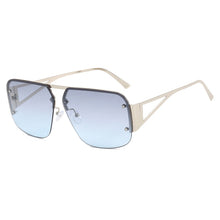 Load image into Gallery viewer, Square sunglasses, sunglasses half frame versatile sunglasses
