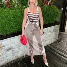 Load image into Gallery viewer, Funny like denim print personality dress U-neck sleeveless sundress street photo

