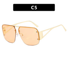 Load image into Gallery viewer, Square sunglasses, sunglasses half frame versatile sunglasses
