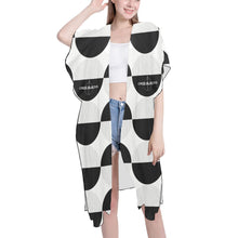 Load image into Gallery viewer, Mid-Length Side Slits Chiffon Cover Up (H50)
