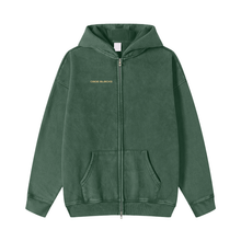 Load image into Gallery viewer, Streetwear Acid Washed Zip Fleece  Hoodie Jacket - 360 GMS
