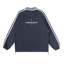 Load image into Gallery viewer, Contrast Striped Lapel Collar Sweatshirt
