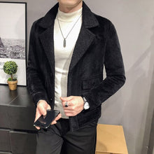 Load image into Gallery viewer, Windbreaker Men's short style woolen coat autumn/winter Korean trim woolen coat men's jacket
