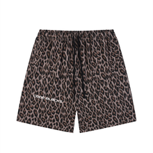 Load image into Gallery viewer, Unisex Heavyweight Leopard Drawstring Shorts
